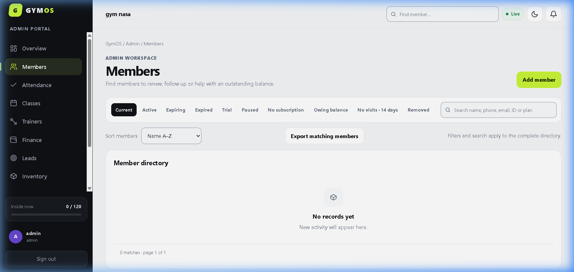 GymOS — Cloud-Based Gym & Fitness Club Management SaaS Gallery Preview 2
