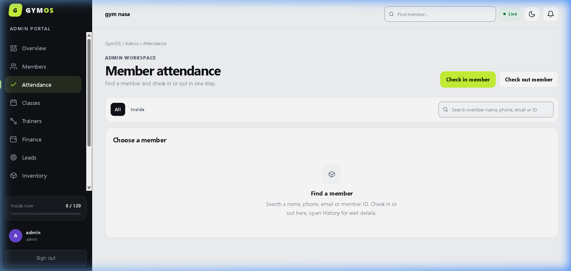 GymOS — Cloud-Based Gym & Fitness Club Management SaaS Gallery Preview 3