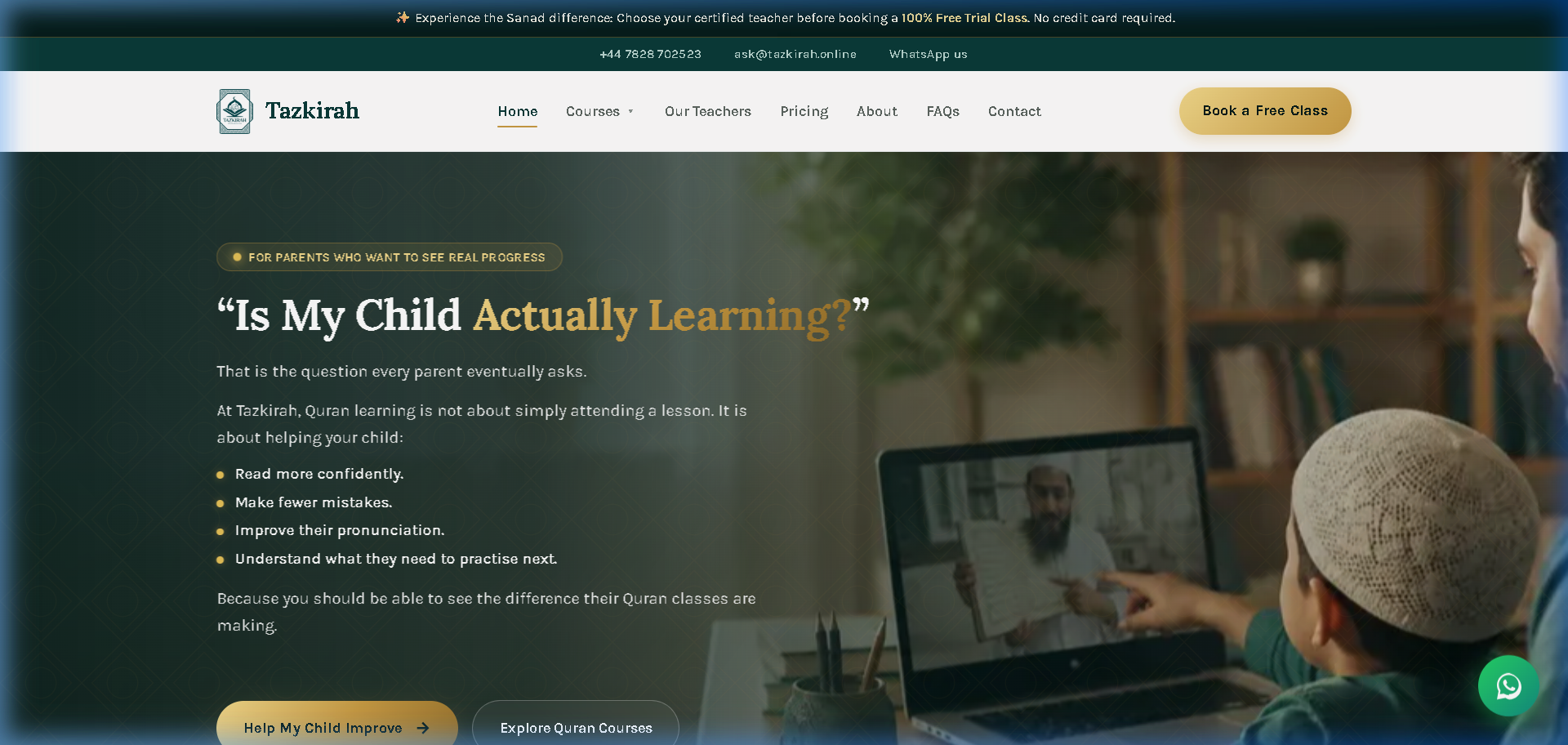 Tazkirah — Online Quran & Arabic Academy — Web Platform & EdTech by M Ramzan